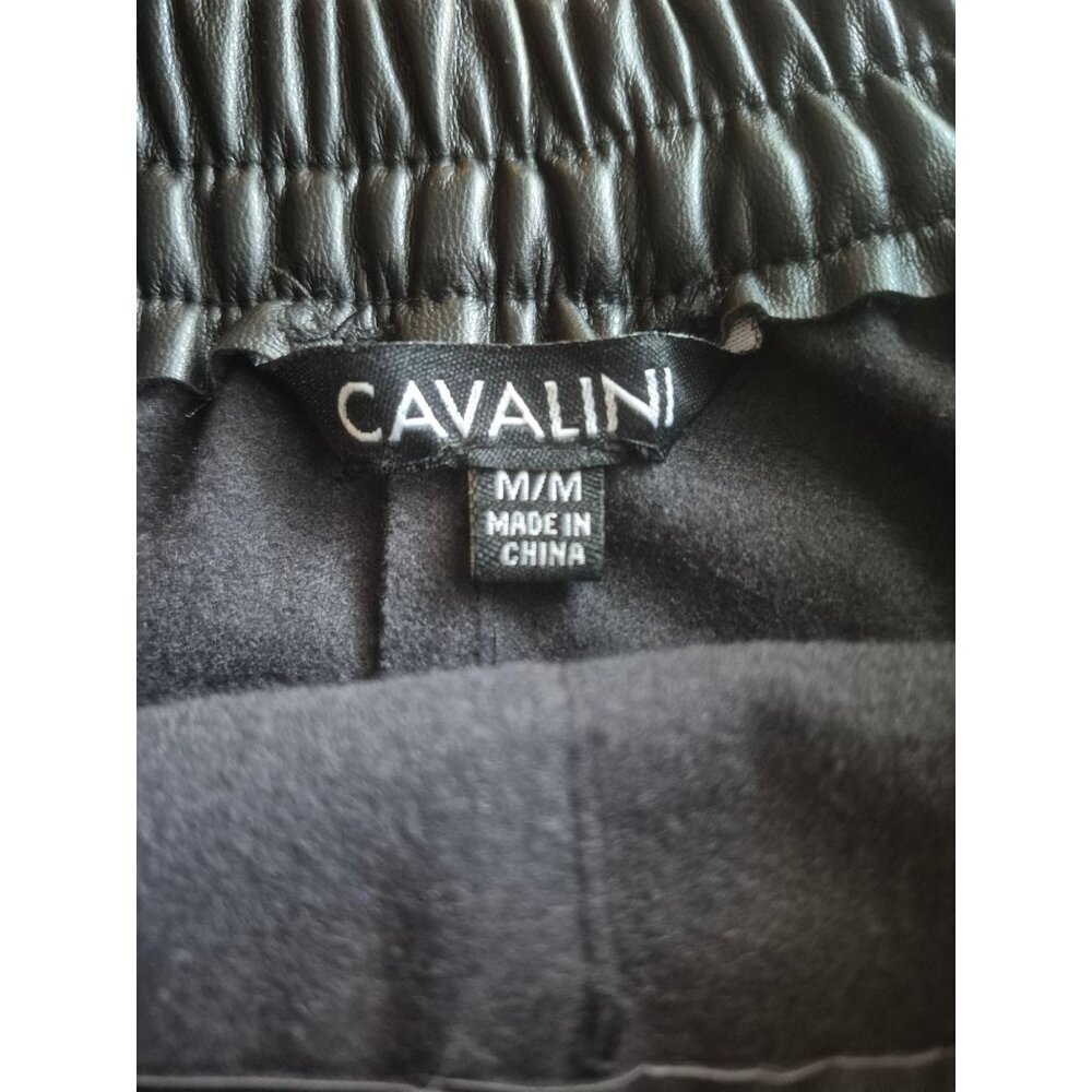Black Faux Leather Mini Skirt By Cavalini Size M - Picture 4 of 4